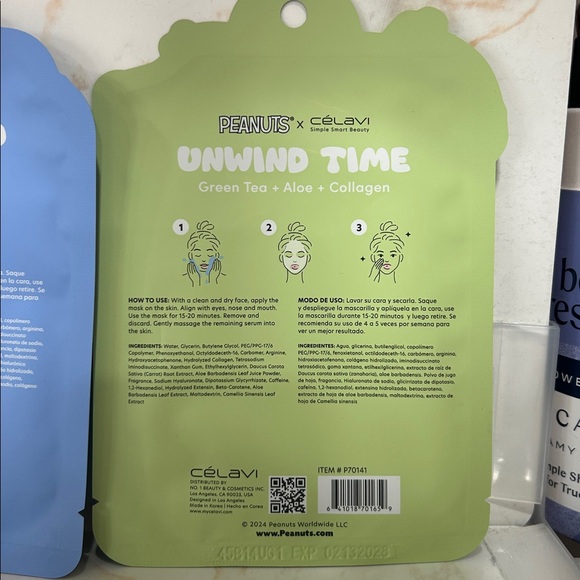 Peanuts X Cèlave Face Mask Set - You get 5! All brand new. Expire in 2028 - Picture 10 of 10